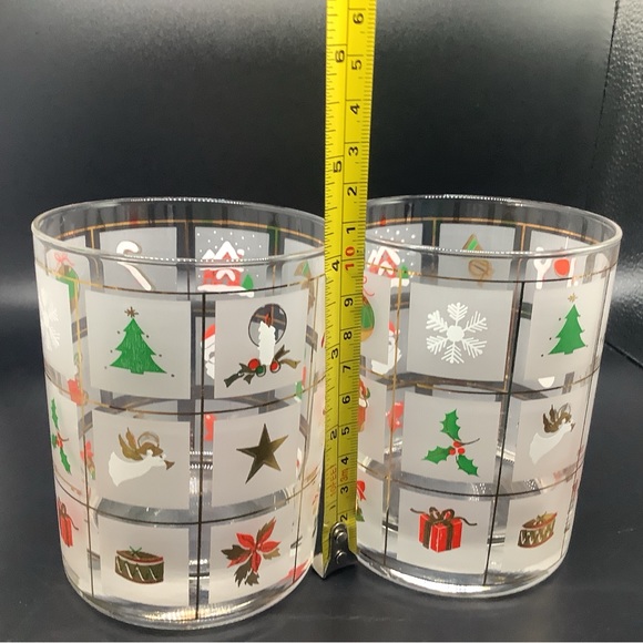 Culver Glassware (Set of 2) Double Old Fashioned Christmas Potpourri Use - Picture 3 of 6